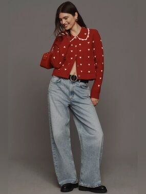 nwt anthropologie NVLT heart icon knit jacket xs $126